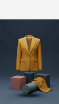 Structured Power Blazer in Sunshine Gold