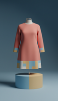 Mod Mini Dress in Retro Rose