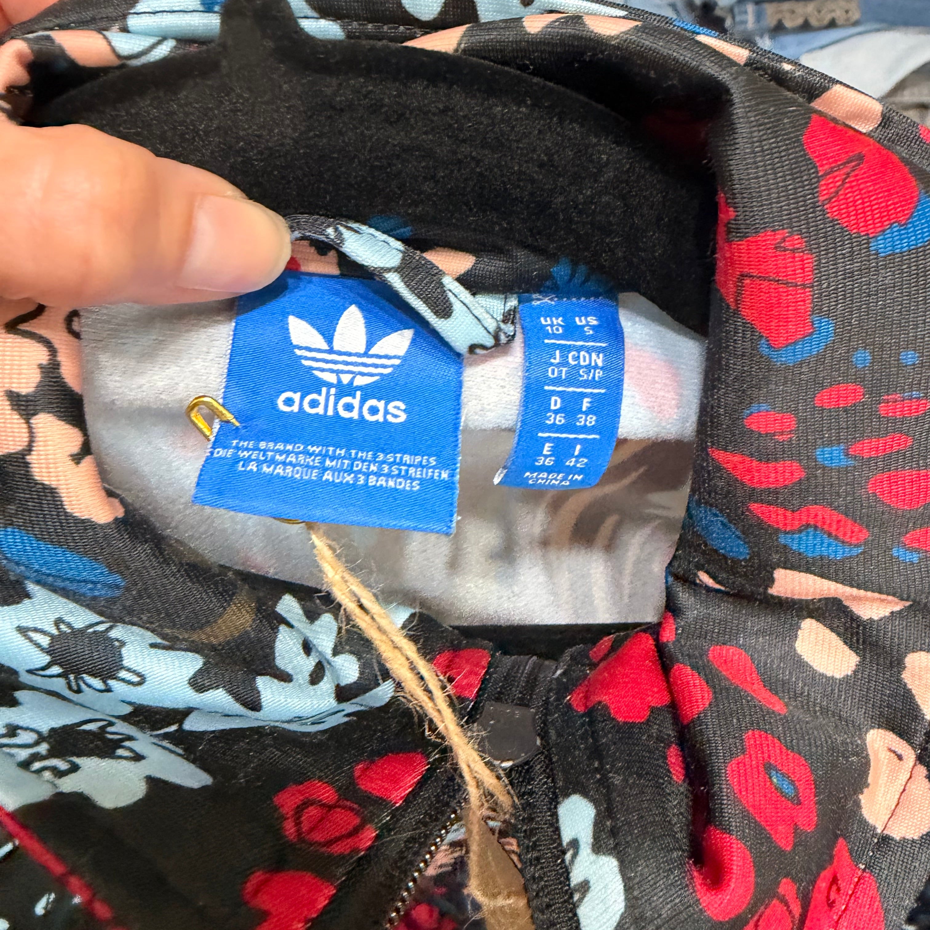 Vintage Adidas Floral Zip-Up Track Jacket