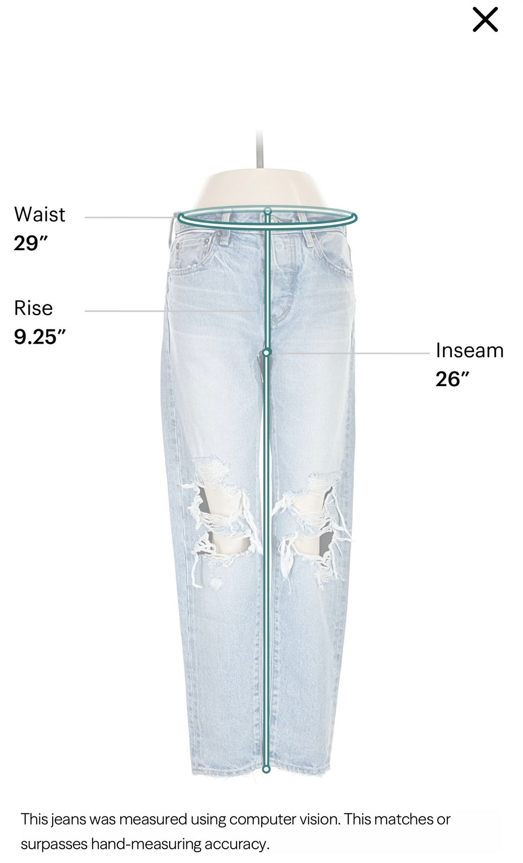 Moussy Vintage Japanese Denim Jeans - Size 25
