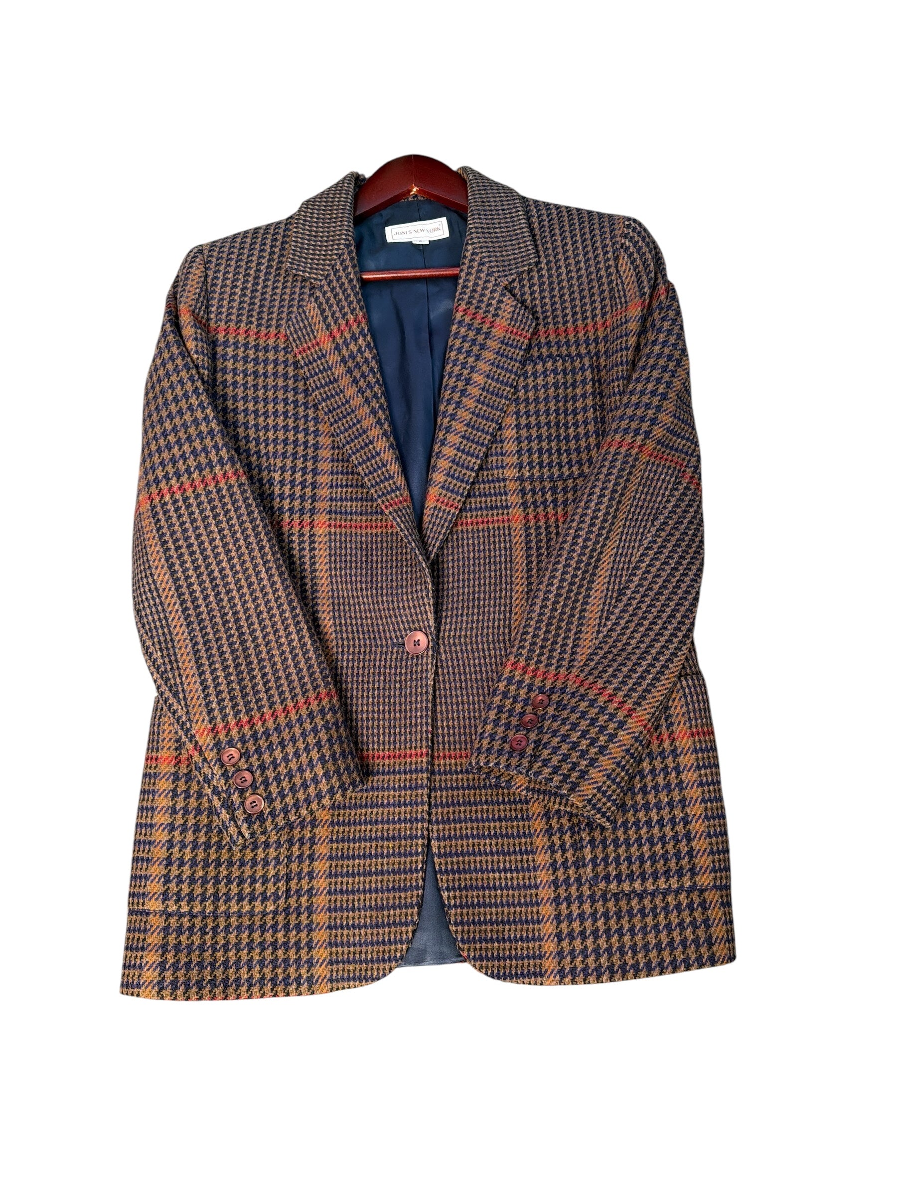 Vintage Jones New York Glen Plaid Blazer