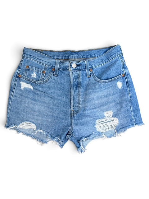 Levi's Distressed Cutoff Denim Shorts