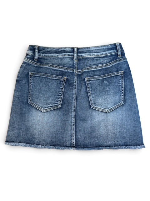 Altered State Embroidered Denim Mini Skirt