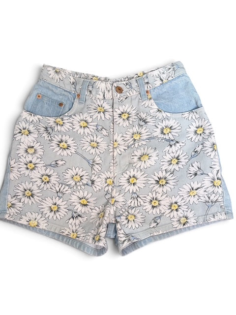 Vintage Jordache Daisy Print Jean Shorts