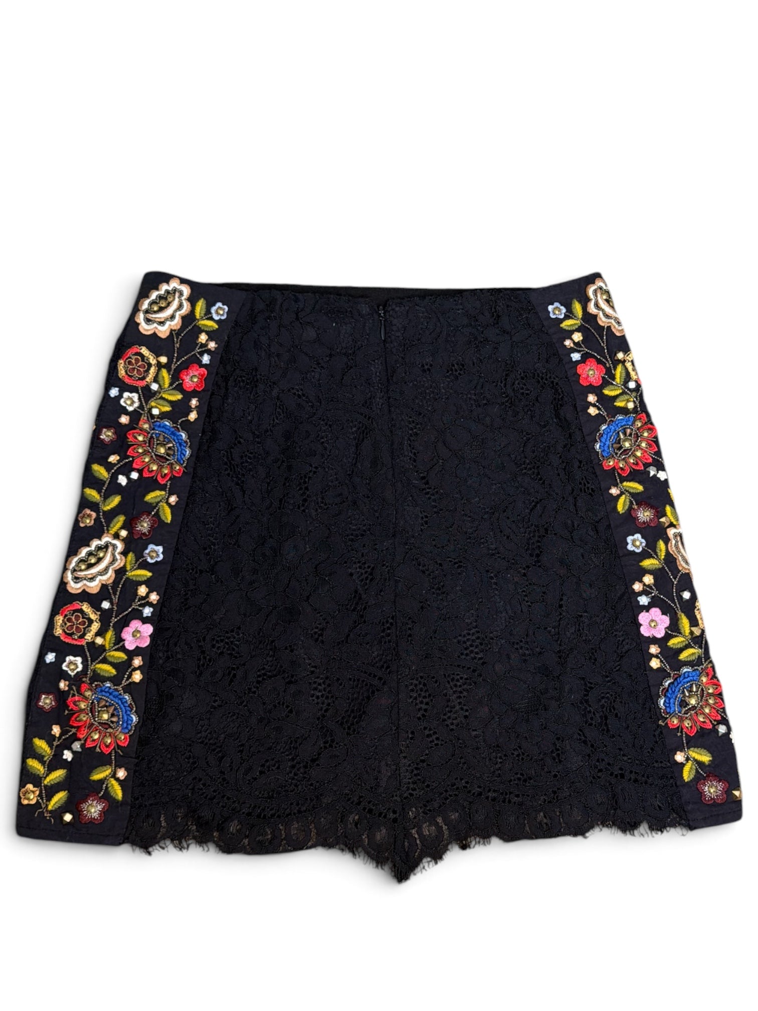 French Connection Embroidered Lace Mini Skirt