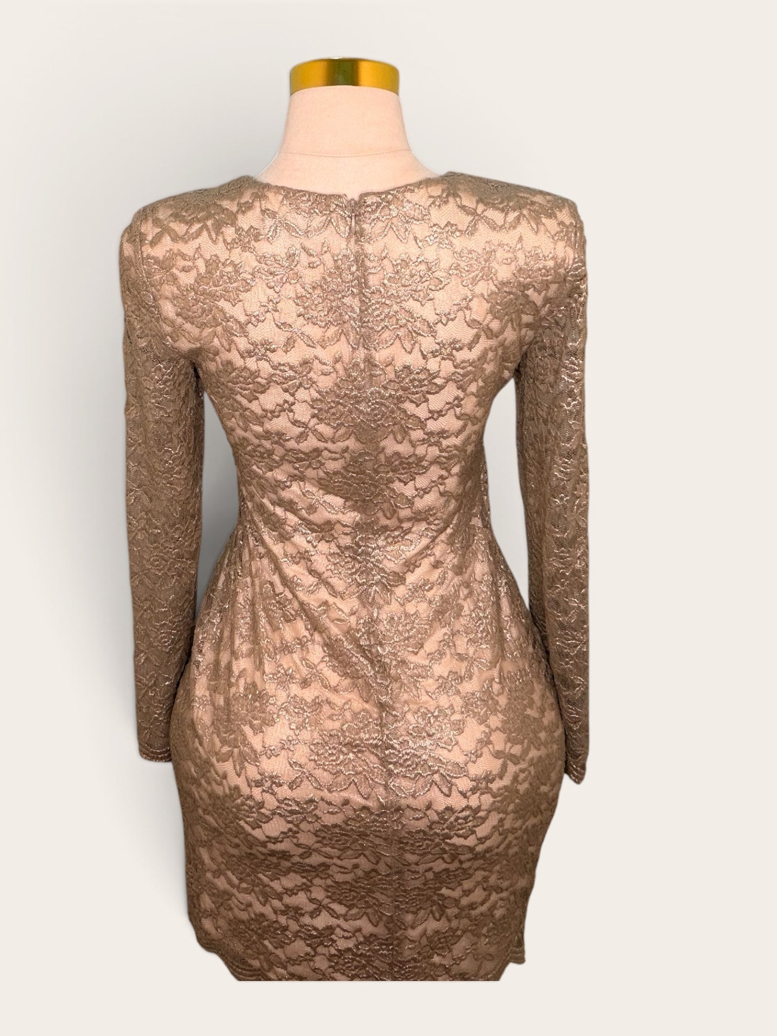 Ralph Lauren Lace Long-Sleeve Mini Dress