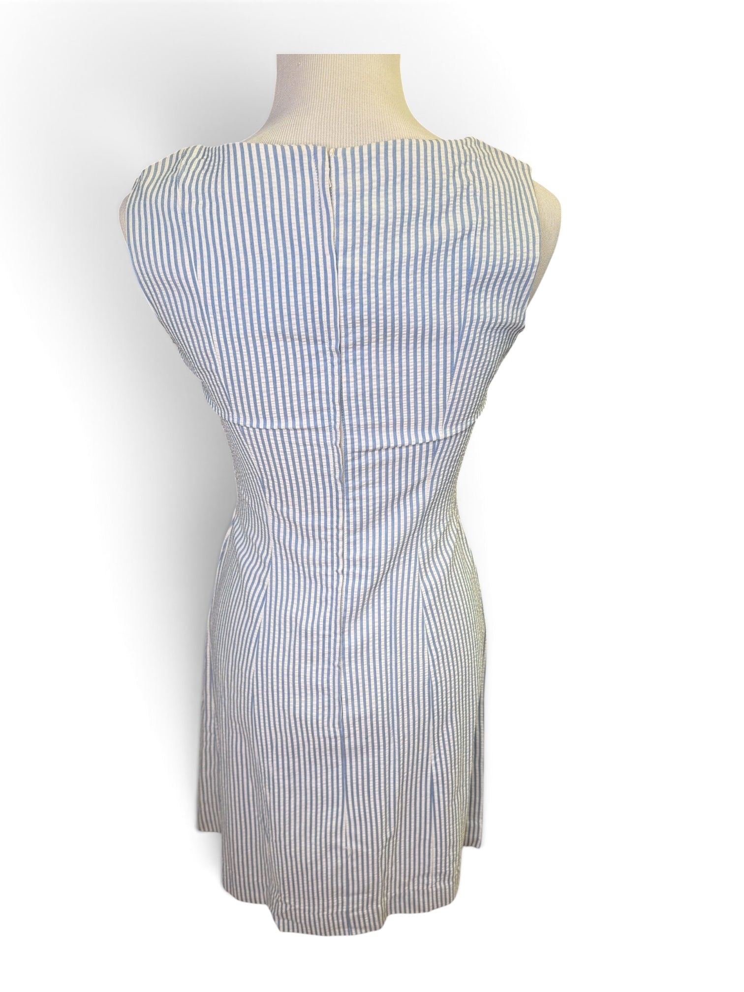 À La Mode Vintage Striped Button-Front Mini Dress