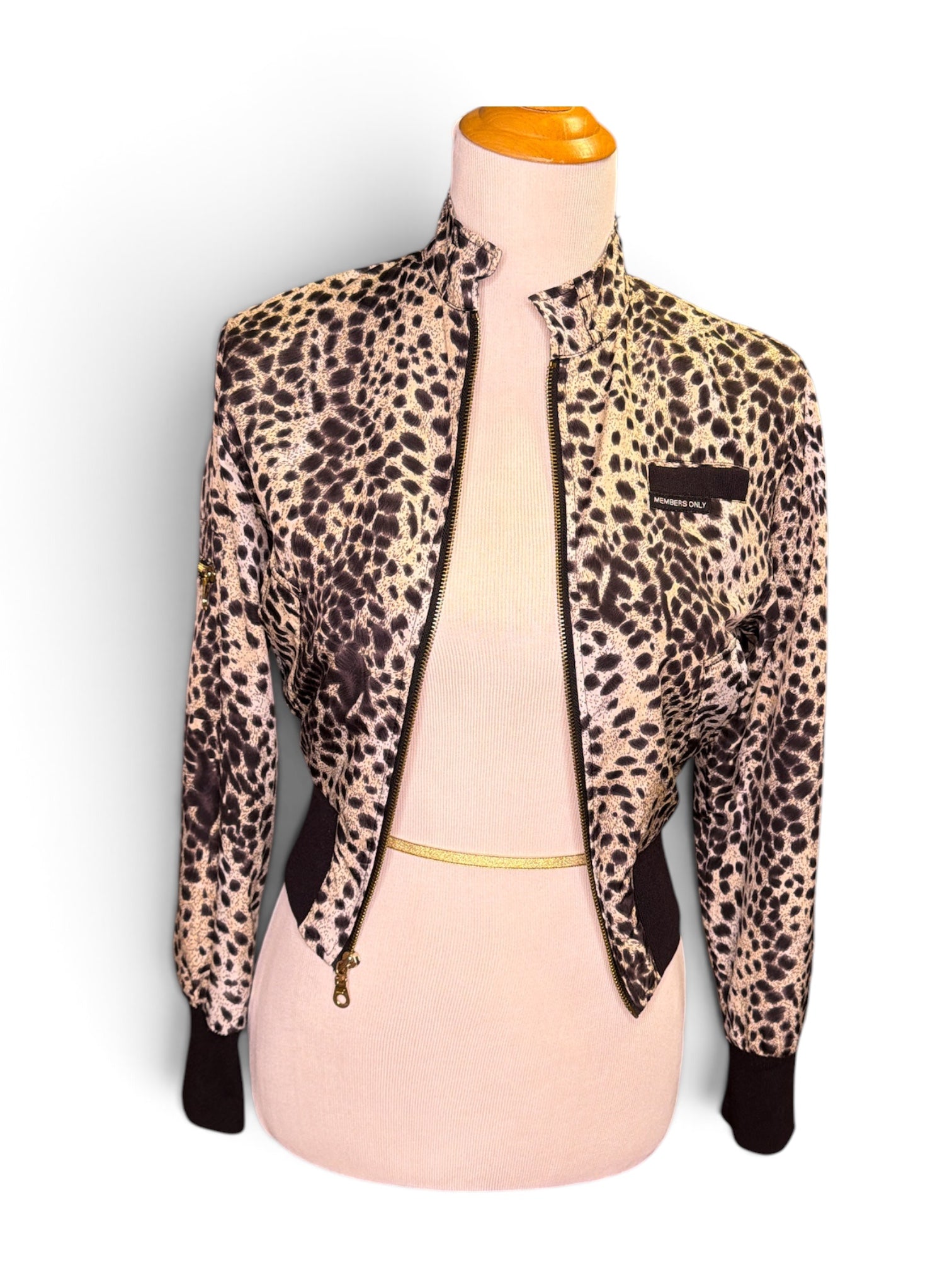 Vintage Members Only Leopard Print Jacket
