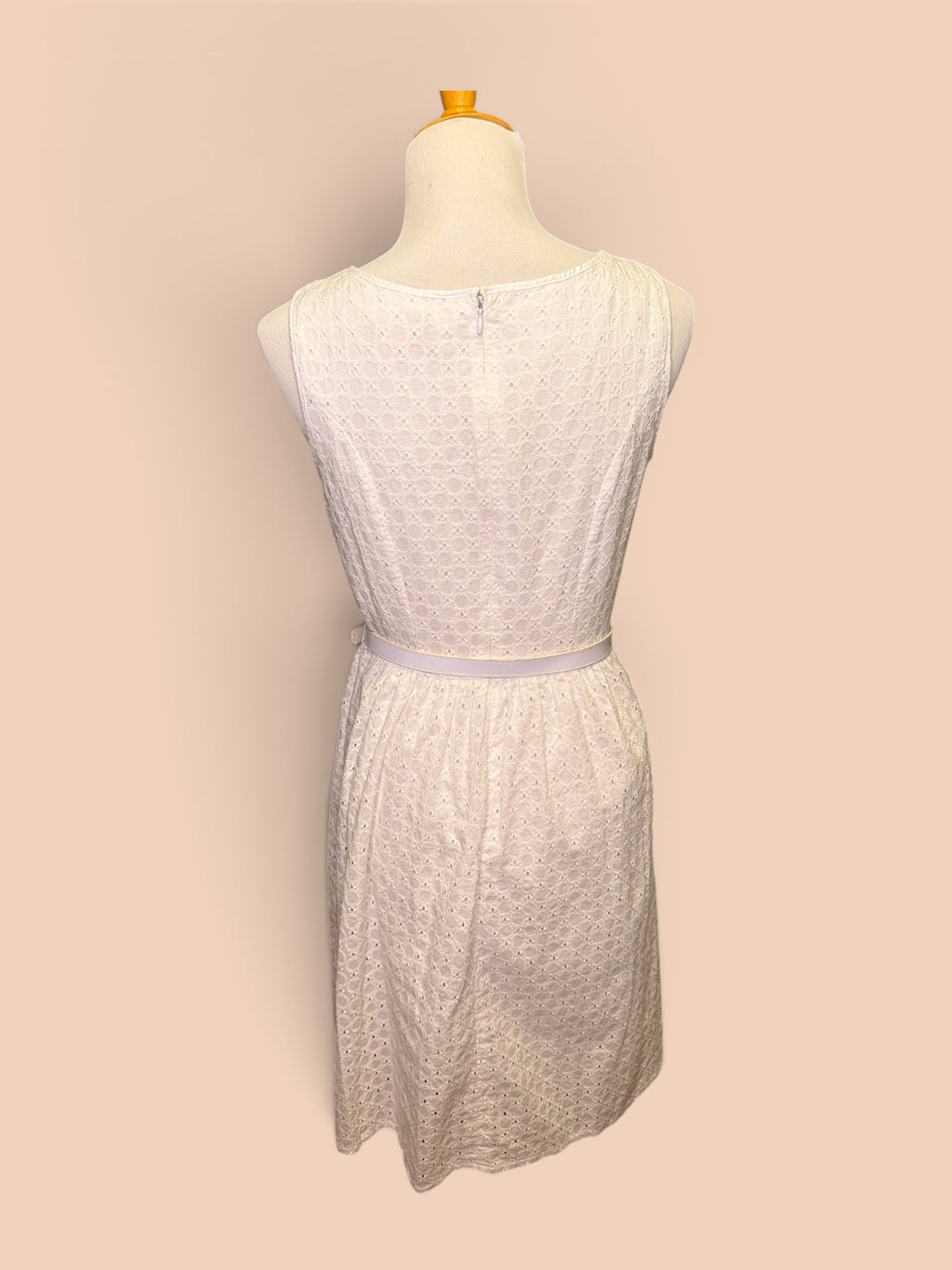 Signature Sangria White Eyelet Midi Dress