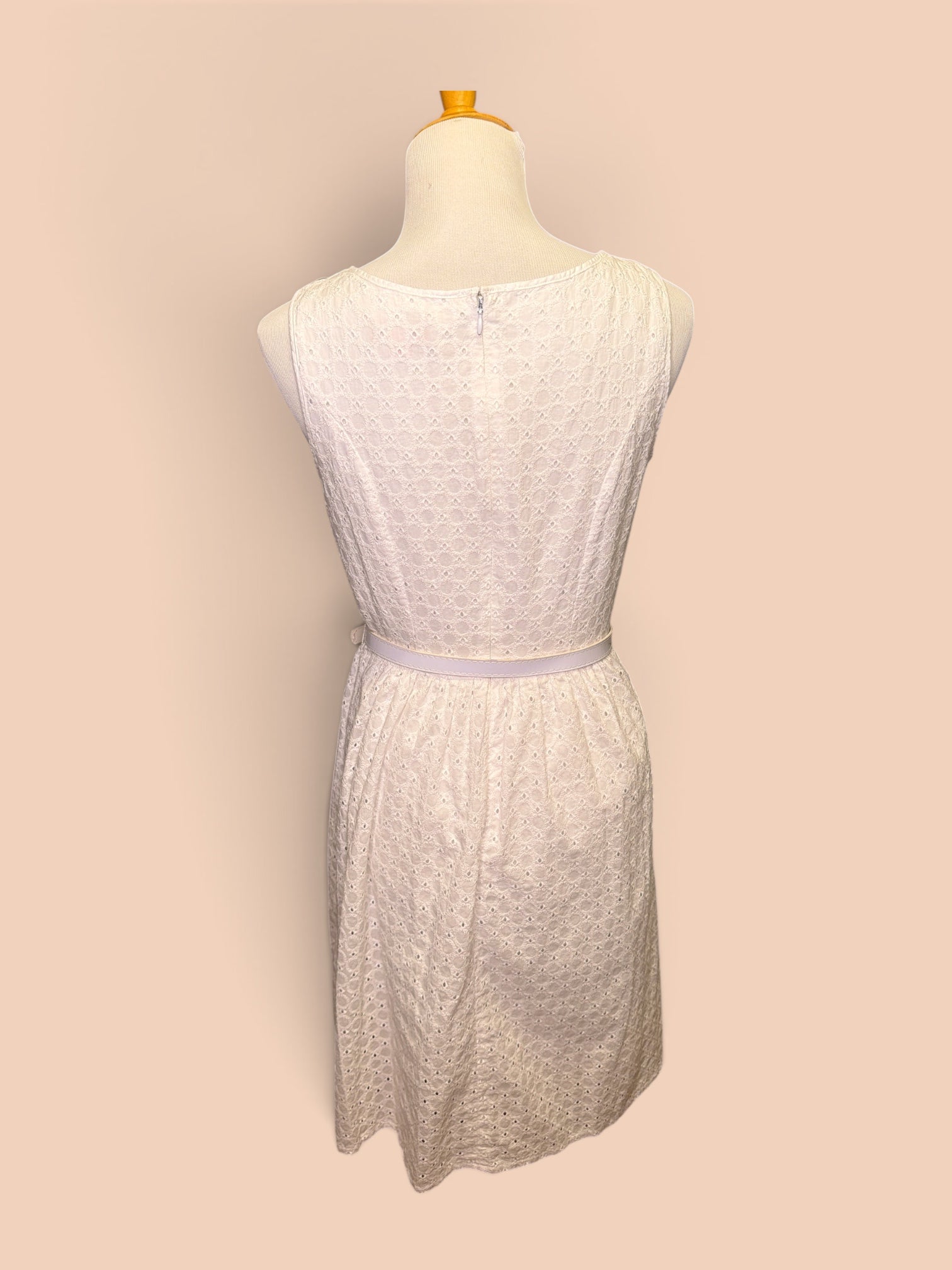 Signature Sangria White Eyelet Midi Dress