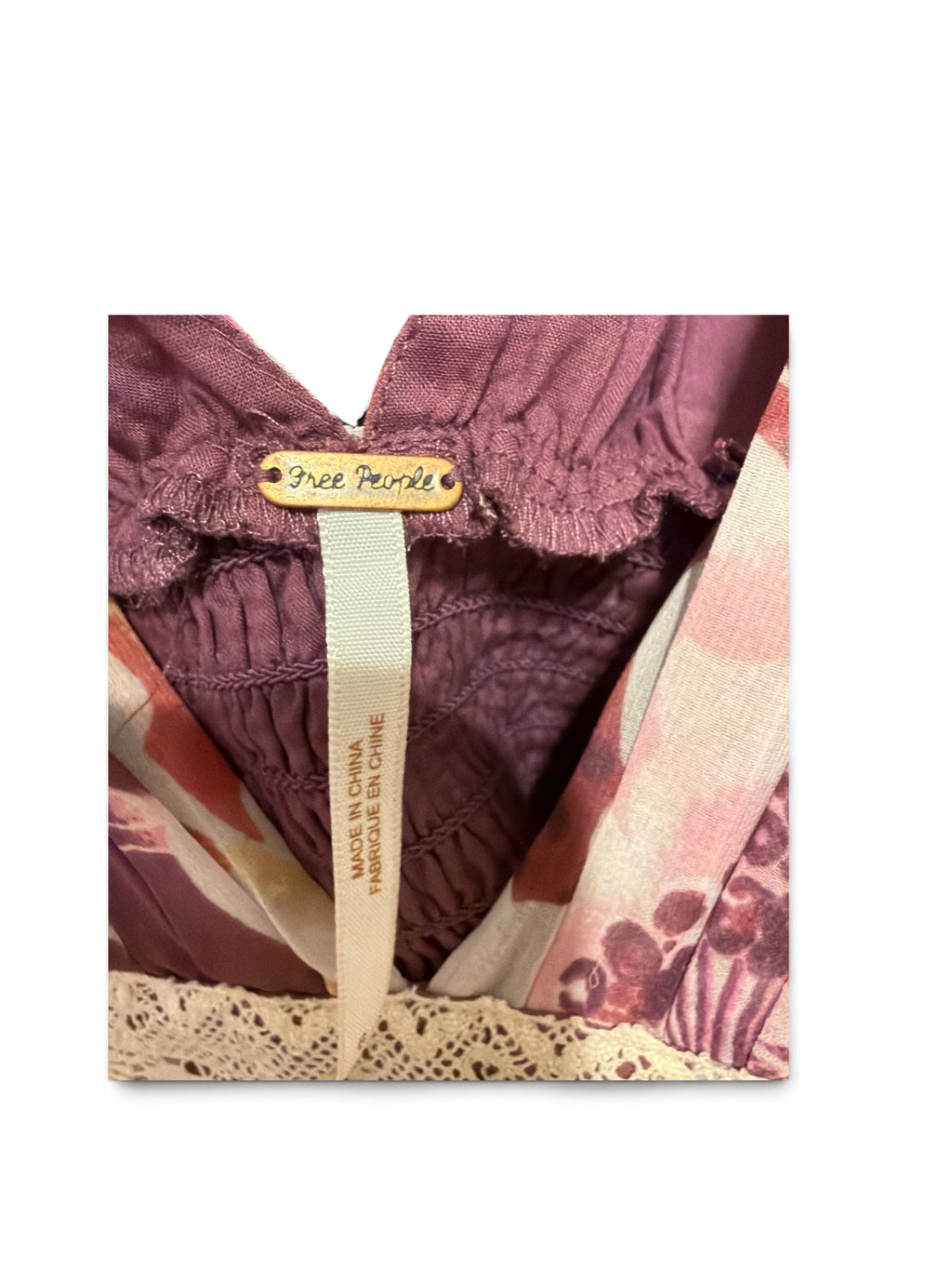 Free People Tiered Floral Chiffon Dress