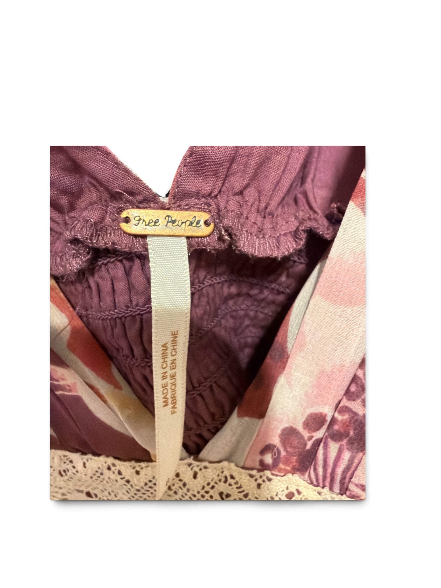 Free People Tiered Floral Chiffon Dress