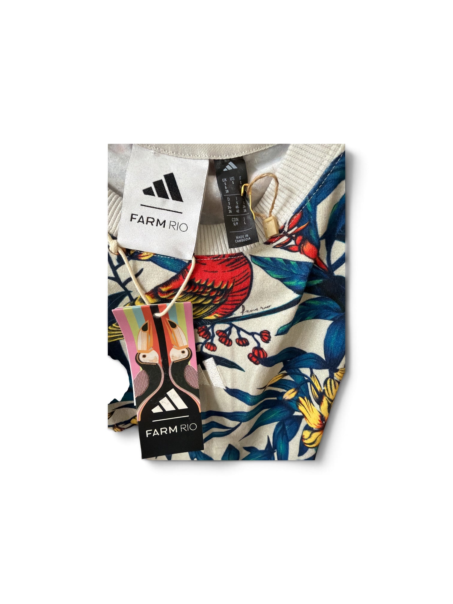 Farm Rio x Adidas Tropical Print T-Shirt Dress