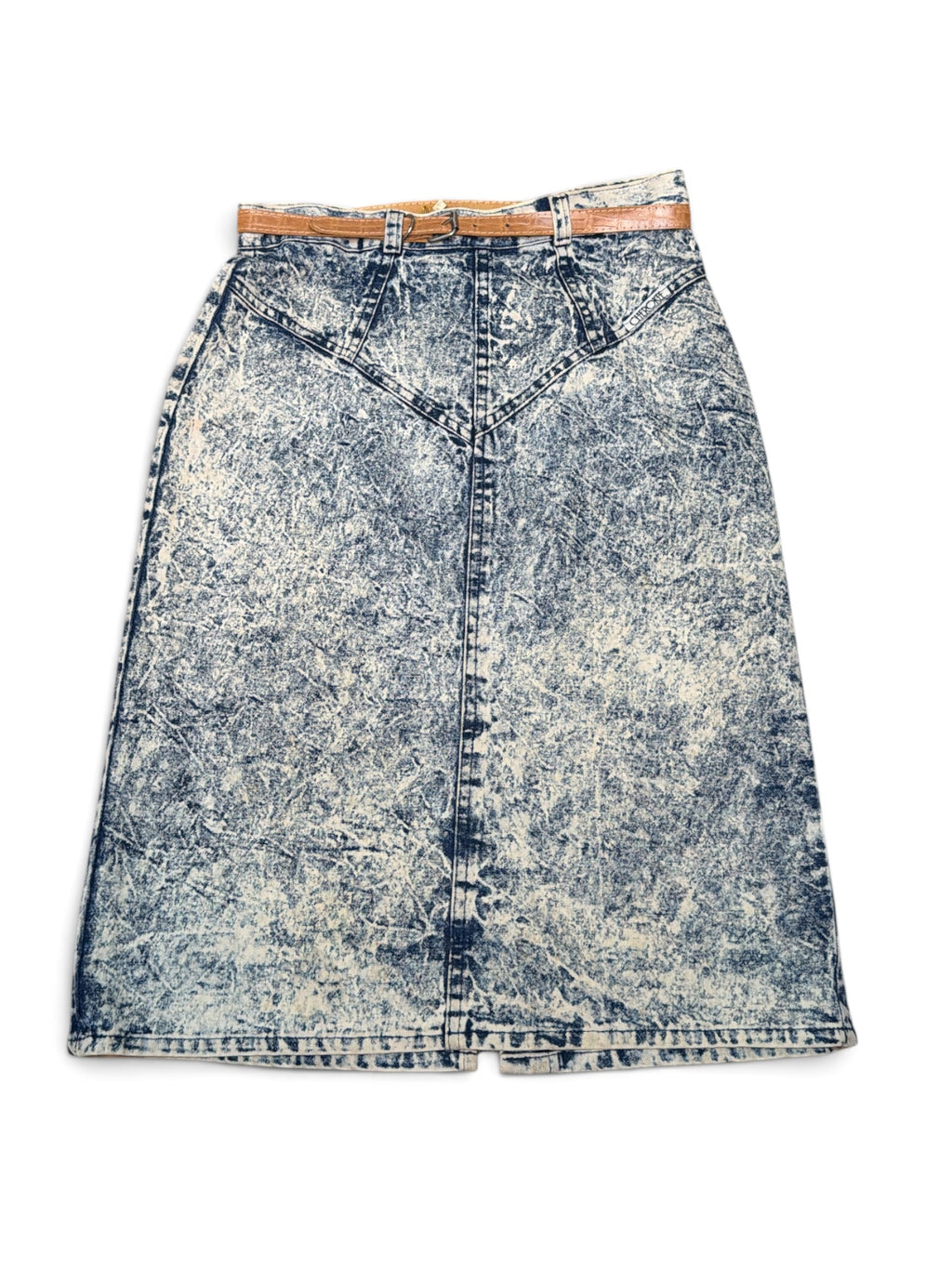 Vintage Cherokee Acid Wash Denim Skirt