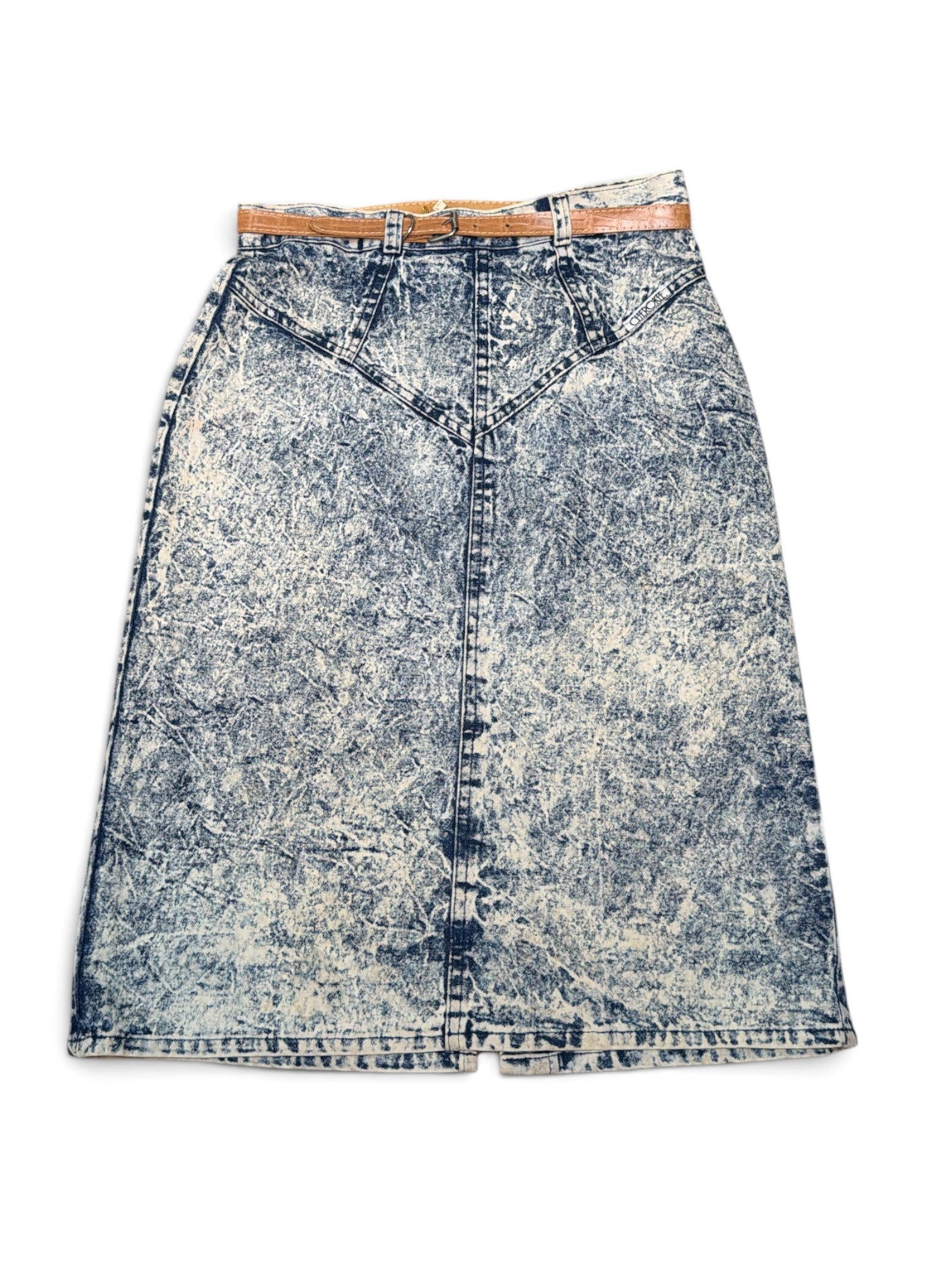 Vintage Cherokee Acid Wash Denim Skirt