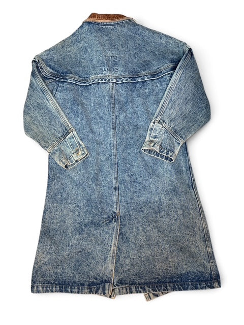 Vintage Denim Trench Coat