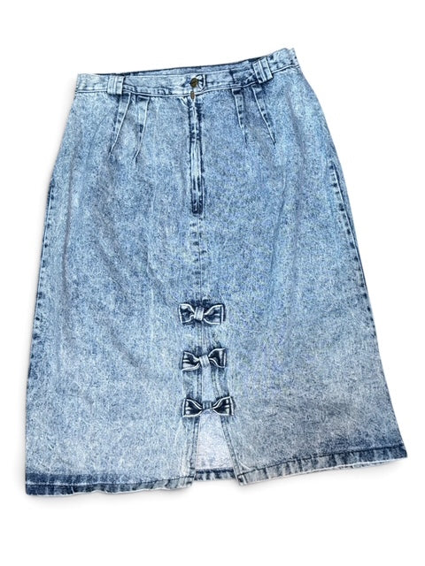 Vintage Denim Midi Skirt