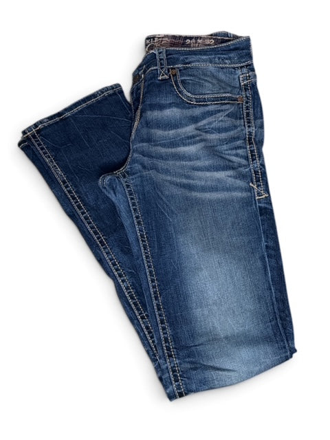 Y2K Buckle Black Bootcut Jeans