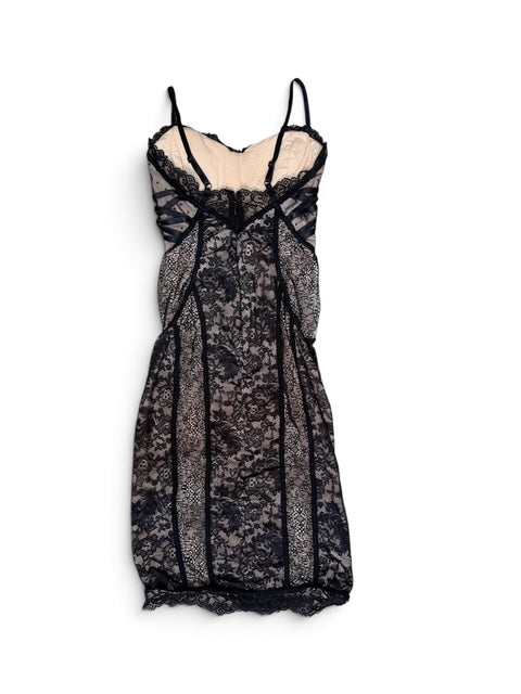 BEBE Black Lace Corset Dress