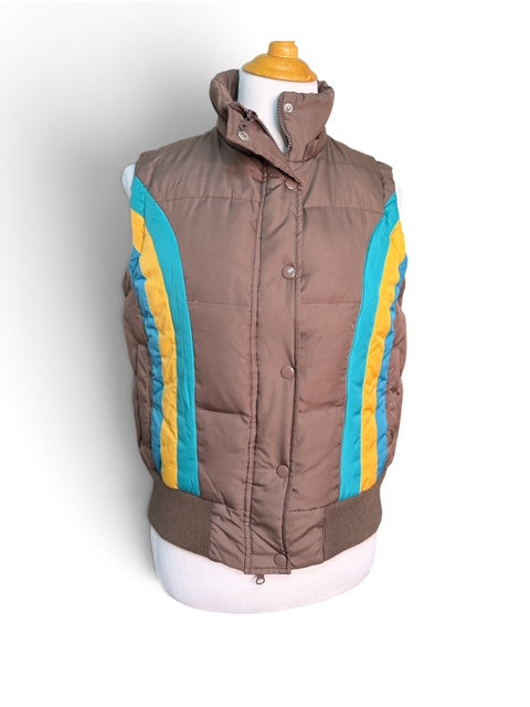 Vintage 90s Color Block Puffer Vest