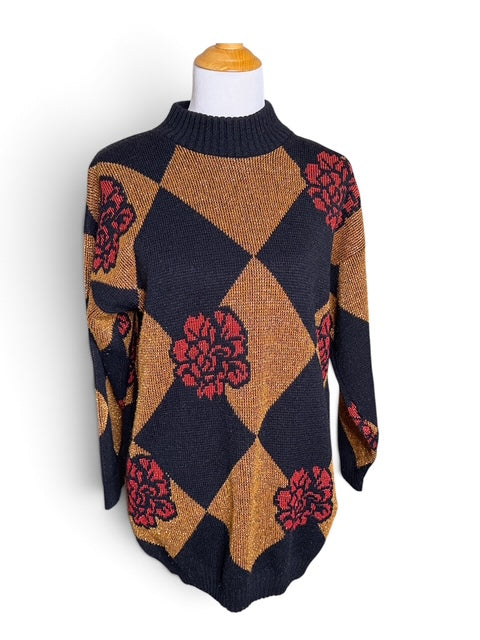 Vintage Diamond Pattern Sweater