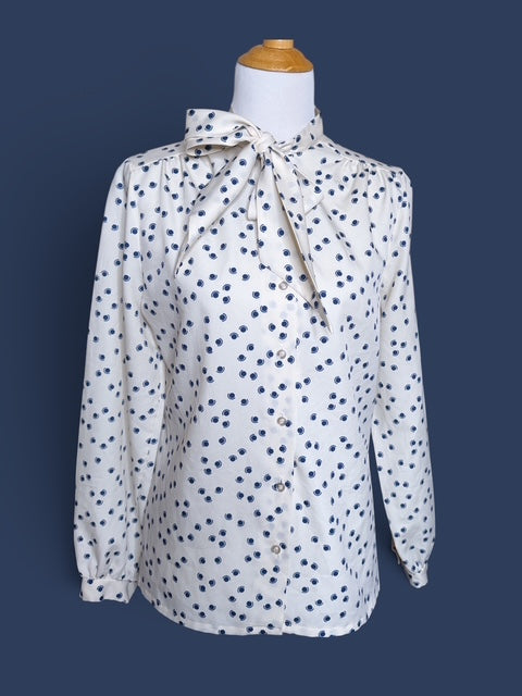 Sears Vintage 70s Bow Neck Blouse