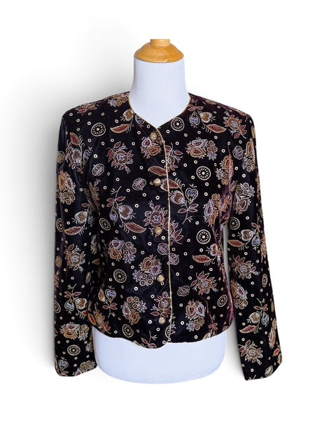 Norton McNaughton Velvet Floral Jacket