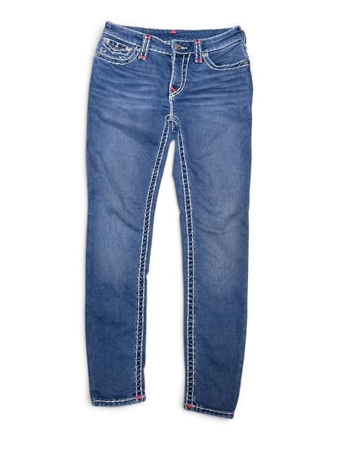 True Religion Mid-Rise Thick Stitch Jeans Size 28