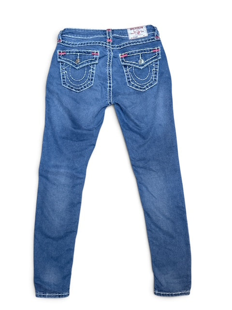 True Religion Mid-Rise Thick Stitch Jeans Size 28