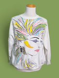 1980s Vintage Avant-Garde Graphic Sweatshirt | Made in USA