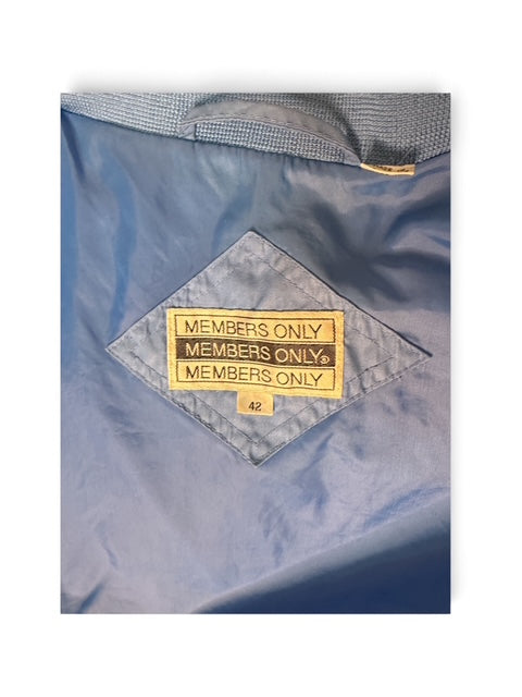 Vintage Members Only Blue Zip Jacket | Size 42