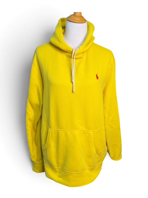 Ralph Lauren Yellow Half-Zip Hoodie | Large