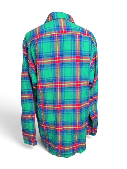 Ralph Lauren Thick Green Plaid Flannel Shirt | XL