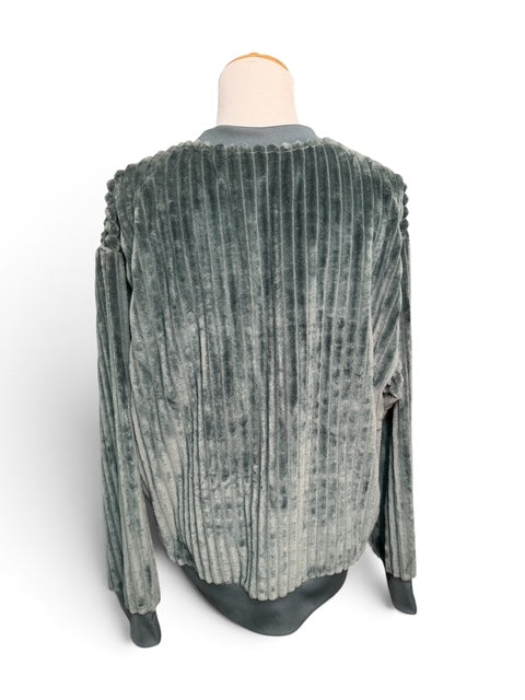 Adidas Green Velour Crewneck Sweatshirt | Large