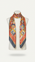 Vintage Silk Patterned Scarf