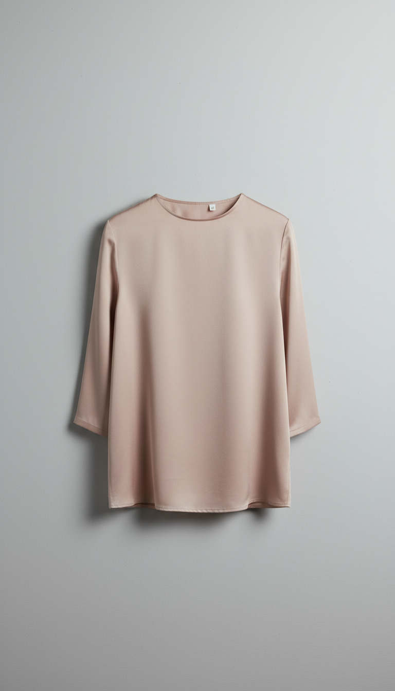 Porcelain Blush Silk Blouse